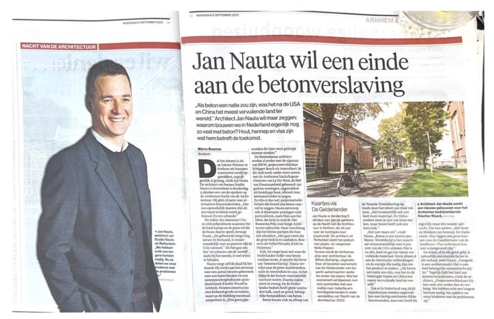 Interview with Jan Nauta in Algemeen Dagblad